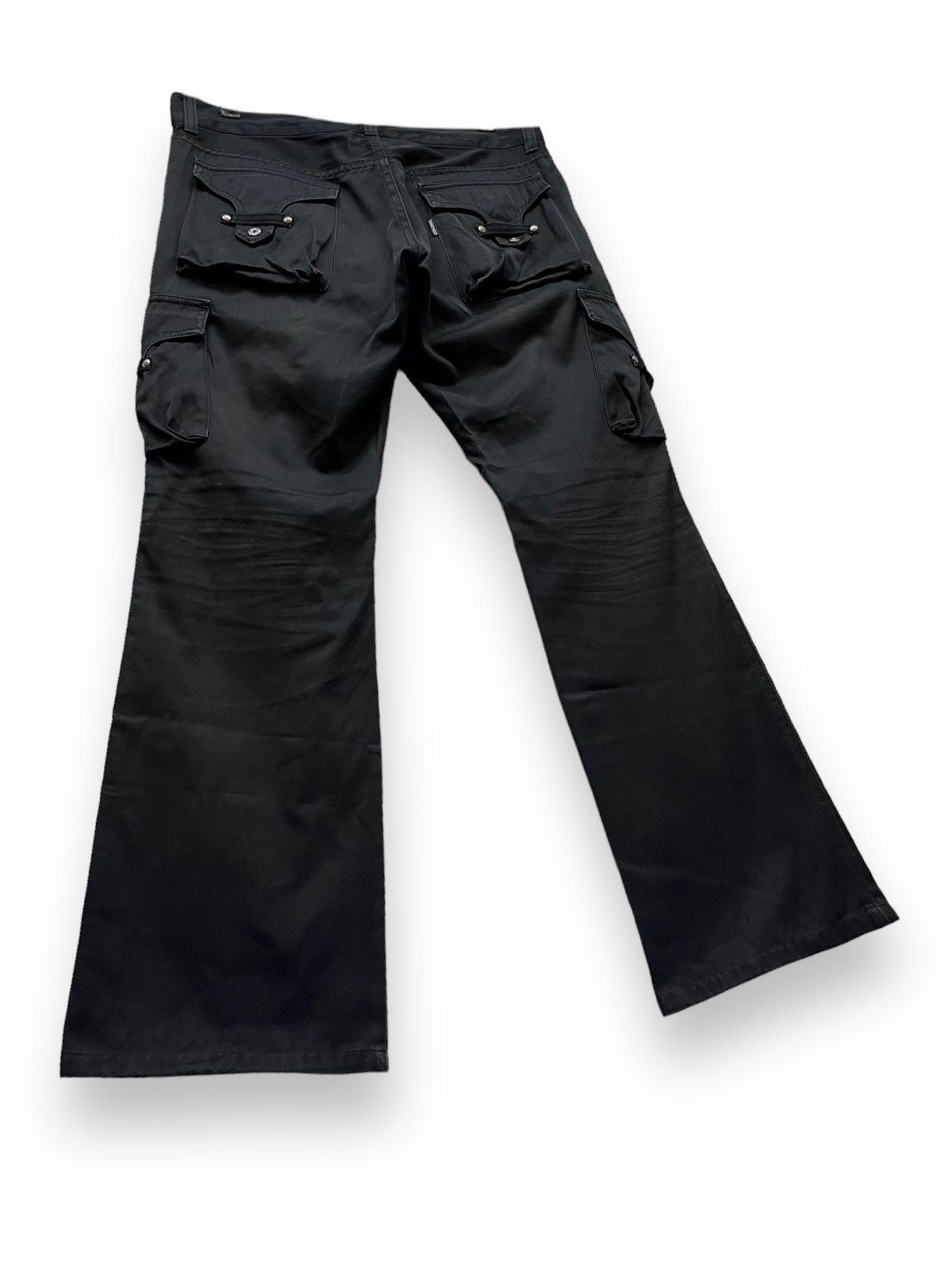 Tornado Mart Vintage TORNADO MART Rusty Black Bush Cargo Minimalist Flare Size US 32 / EU 48 - 6 Thumbnail