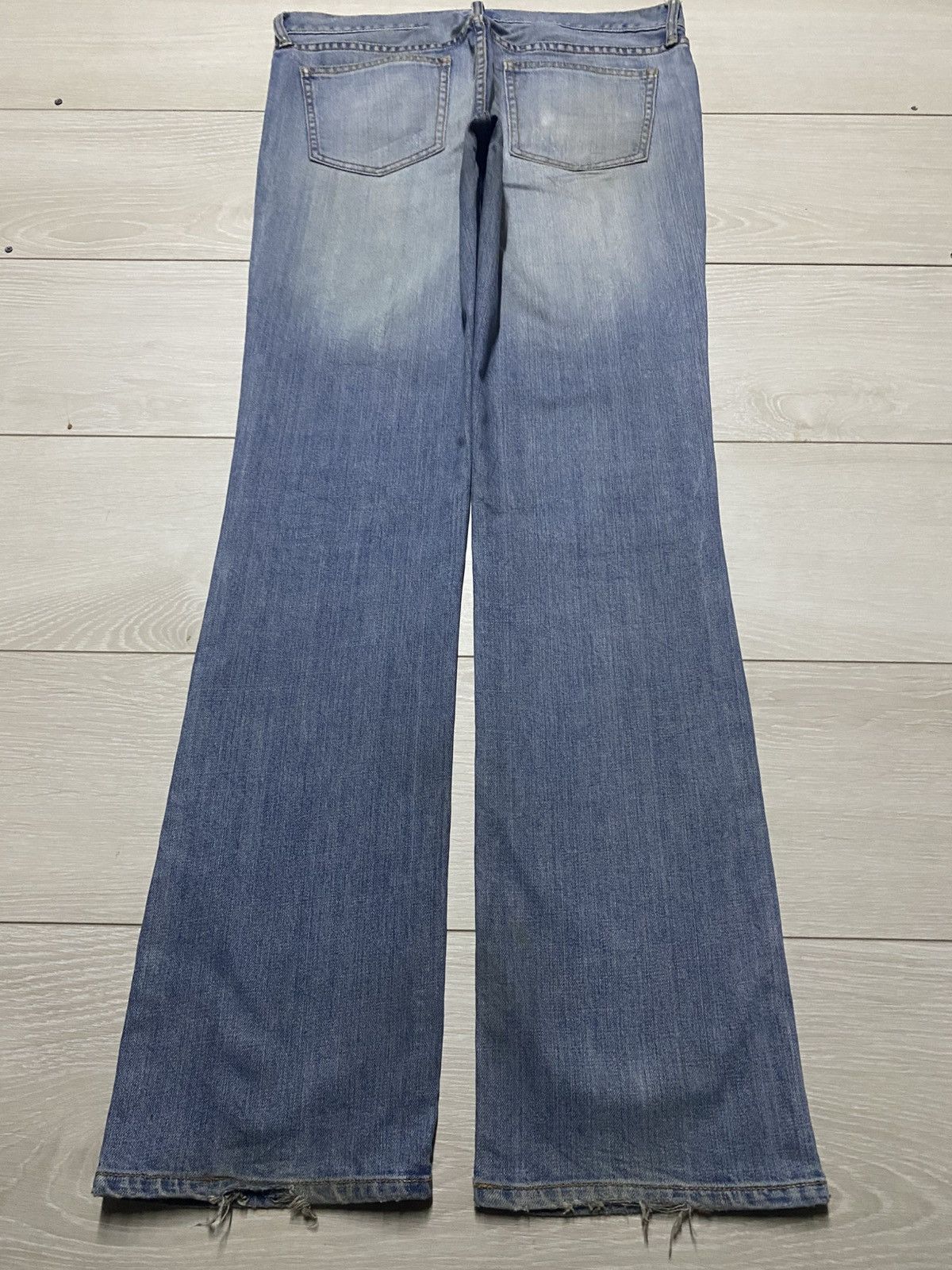 Dapper Dan × Gap Vintage Gap Denim Tears Distressed Fade Bootcut Flare Jeans Size US 34 / EU 50 - 2 Thumbnail