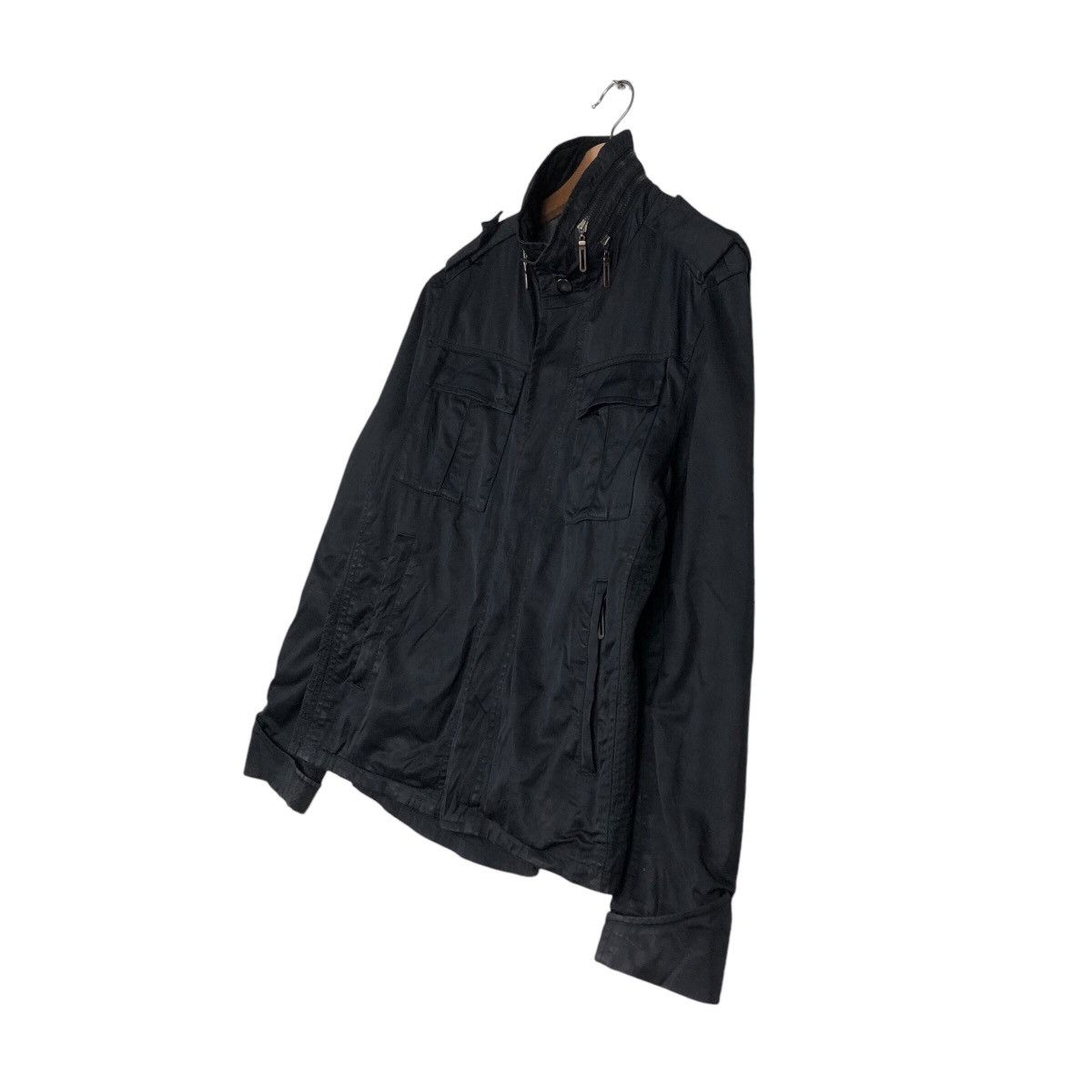 Japanese Brand 📌Vintage Biker Parachute Jacket Junmen Black Line Ginza Size US M / EU 48-50 / 2 - 3 Thumbnail