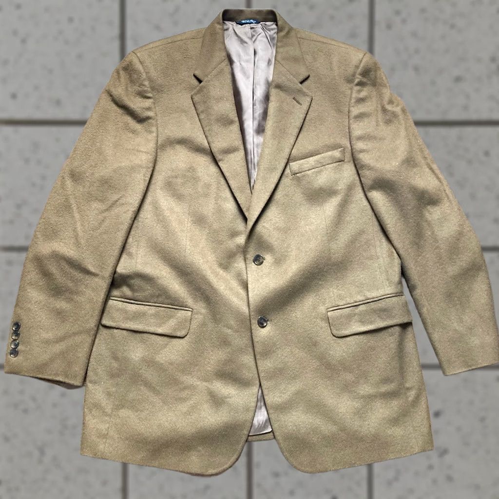 Vintage Nathan David 100% Cashmere Blazer Mens Brown Sport Coat Two Button 46L Long Chest 46 Jacket Coat Blazer Mens Brown Cashmere Nathan David Size 46R - 1 Thumbnail