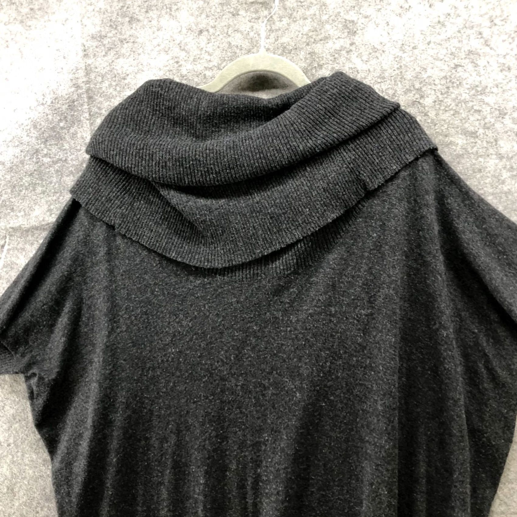 Banana Republic Banana Republic Luxury Cashmere Blend Tunic Sweater Womens L Gray Cowl Dolman Size L / US 10 / IT 46 - 3 Thumbnail