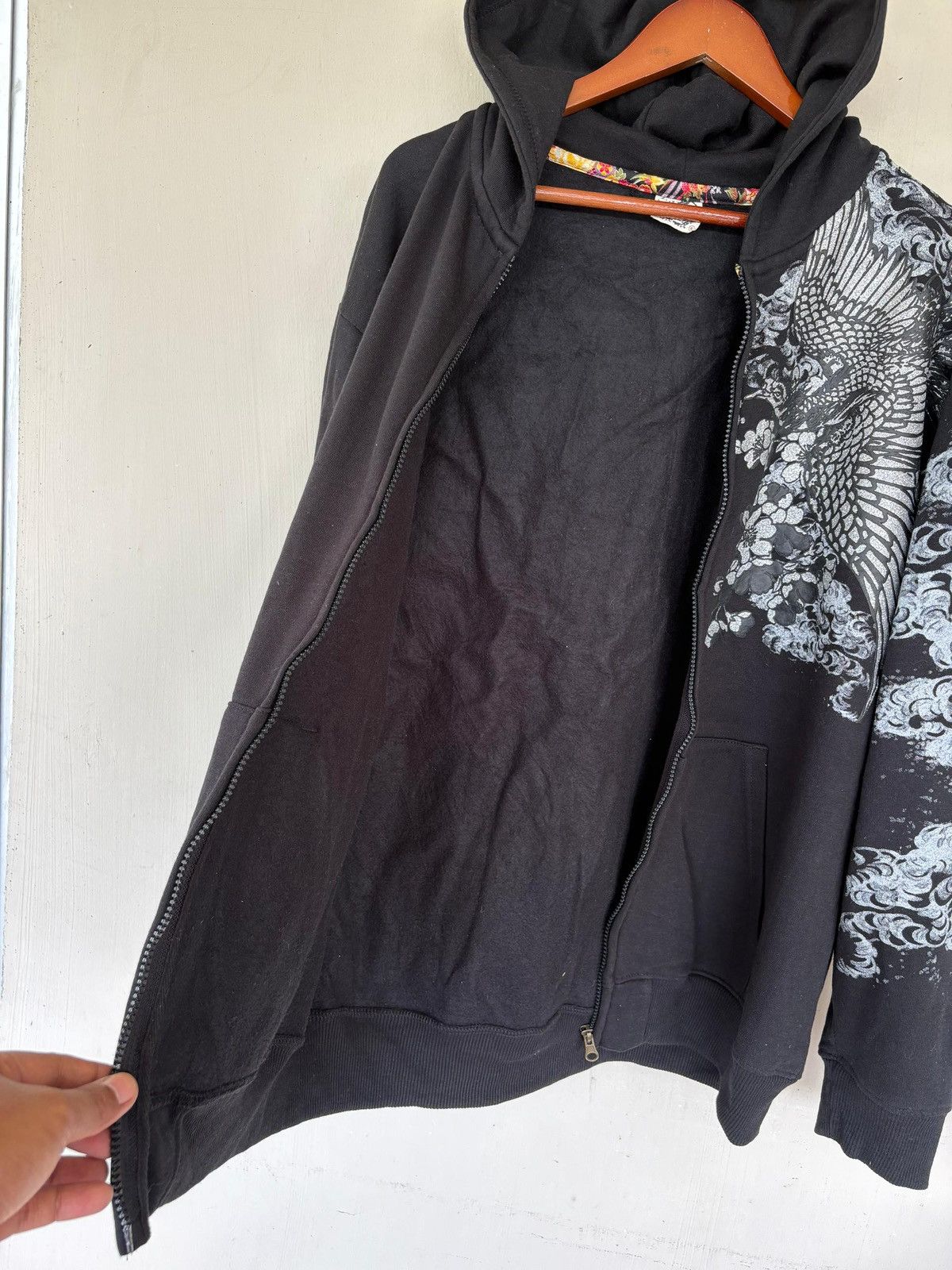 Japanese Brand VTG Phoenix Hoodie Full Print Design Japan art Stlye Size US L / EU 52-54 / 3 - 5 Thumbnail