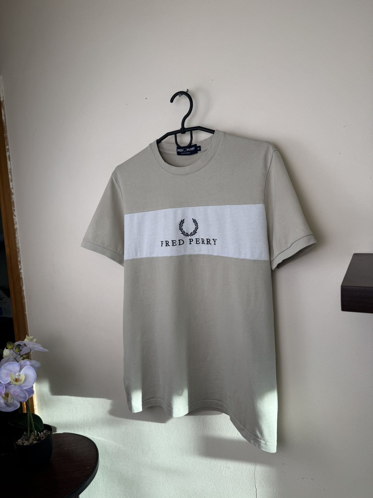 Fred Perry Fred Perry T shirt Casual Street Football Beige White M Size US M / EU 48-50 / 2 - 6 Thumbnail