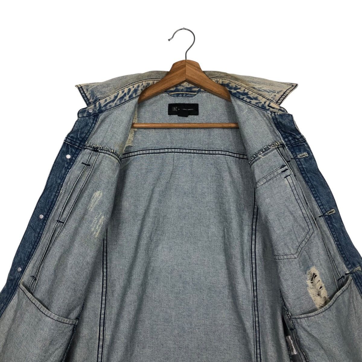 Japanese Brand 📌Distressed Biker Denim Jacket Punk Style INC Issey Miyake Size US S / EU 44-46 / 1 - 19 Thumbnail