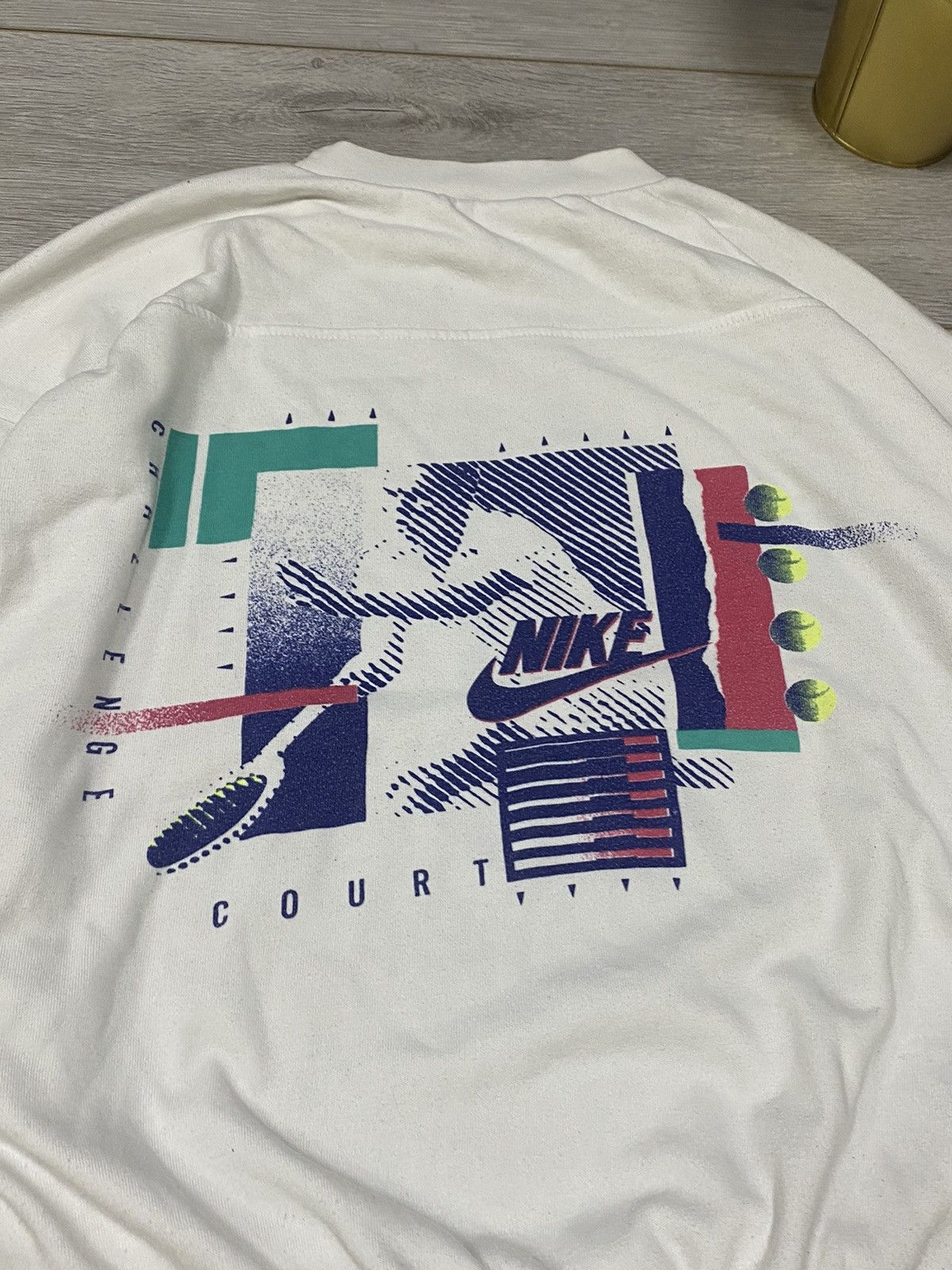 Vintage Rare Vintage 80-90s Nike Challenge Court Sweatshirt Size US L / EU 52-54 / 3 - 2 Thumbnail