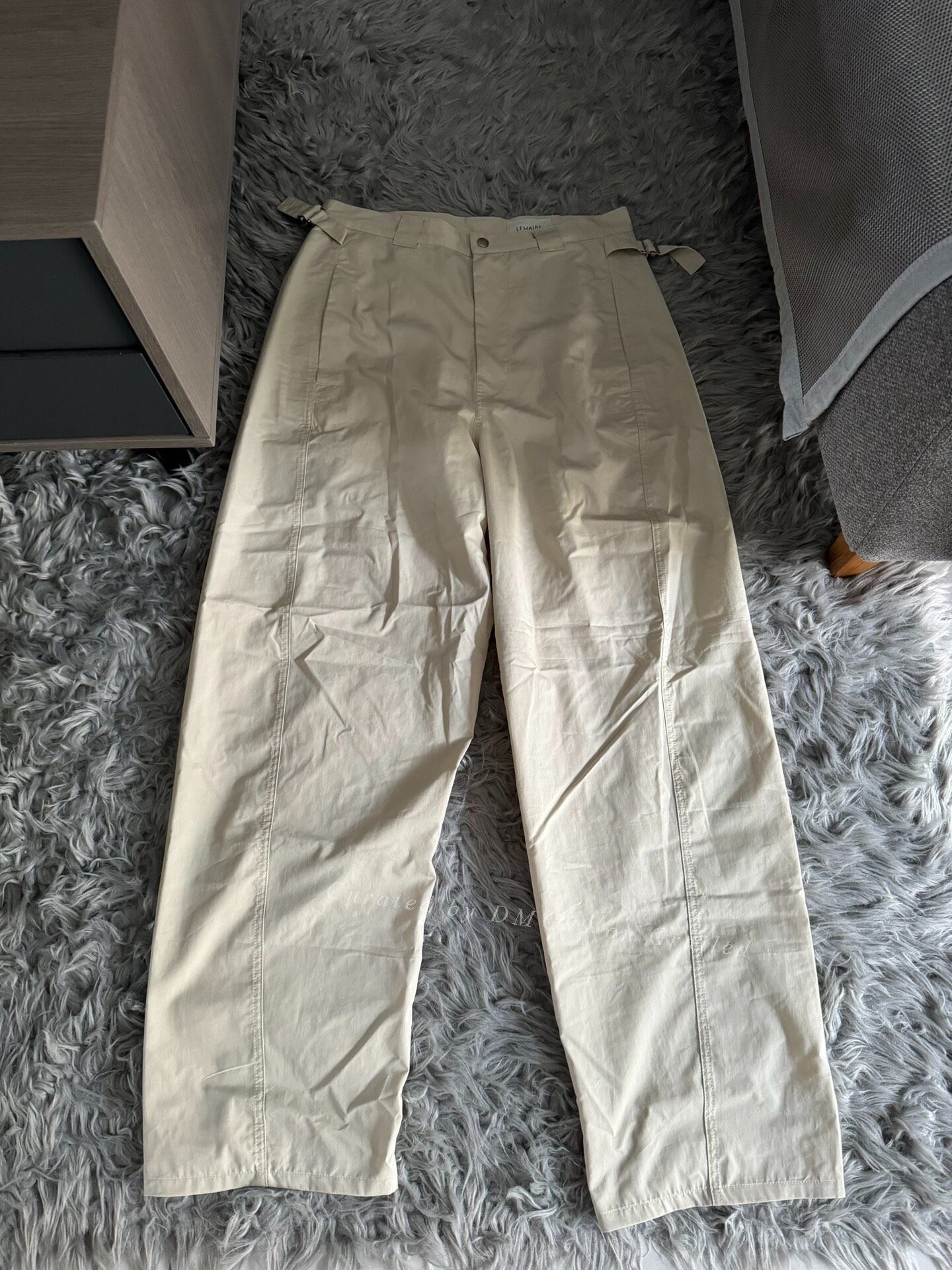 Lemaire Lemaire Beige Curved Pants Size US 32 / EU 48 - 1 Thumbnail
