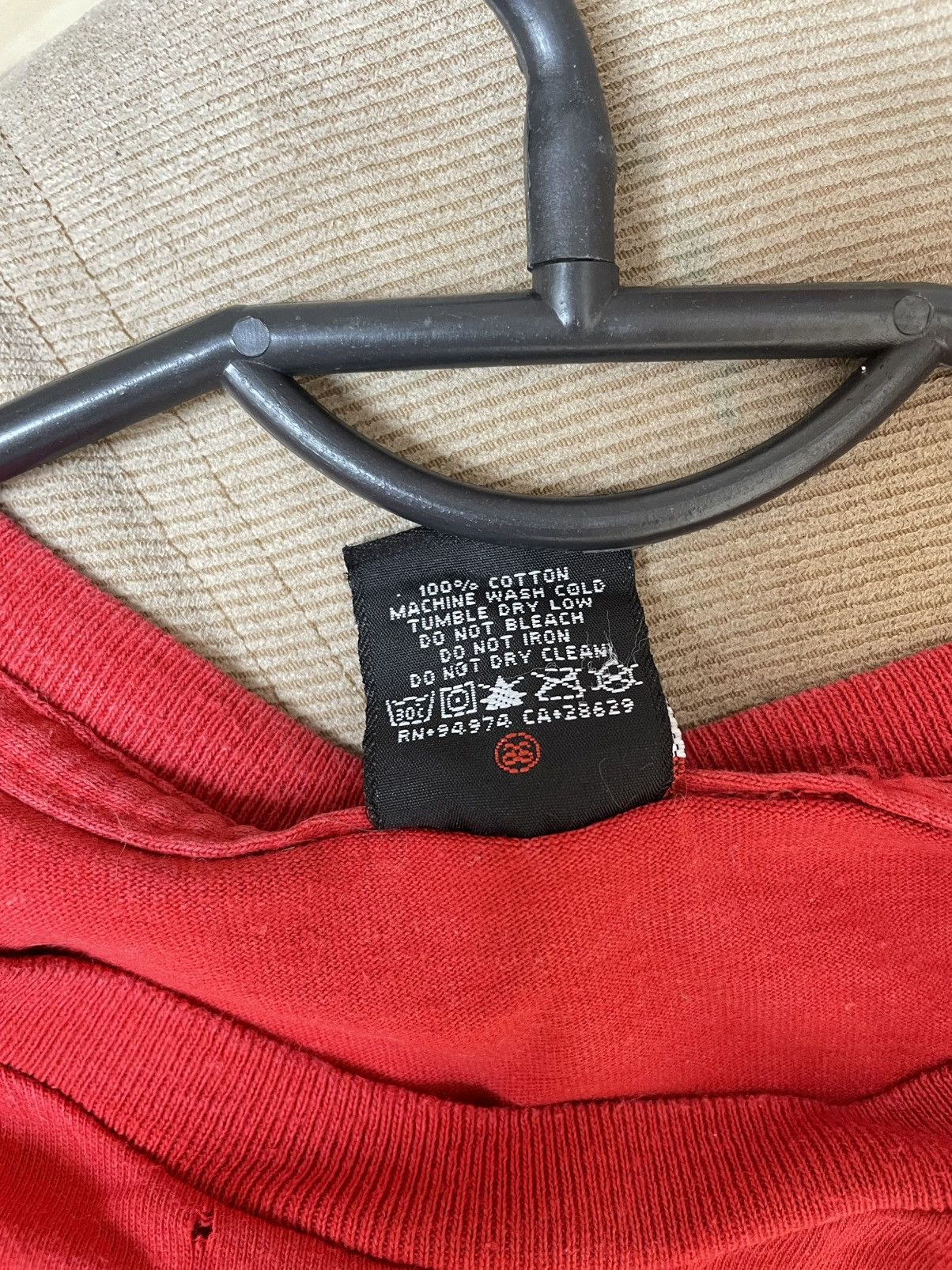Stussy Vintage Stussy Big Logo Distressed Red T-Shirt Size US XL / EU 56 / 4 - 10 Thumbnail