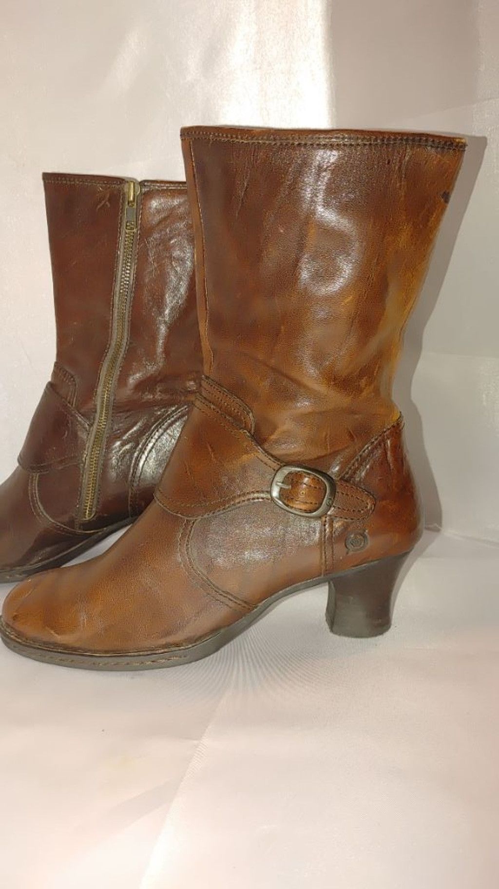 Born Born Crown Distressed Leather Steampunk Boots Size 9 Size US 9 / IT 39 - 3 Thumbnail