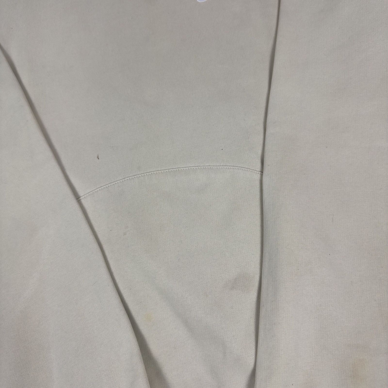 Nike × Vintage Nike Men's Ivory Swoosh Terry Fleece Pullover Hoodie Medium Size US M / EU 48-50 / 2 - 4 Thumbnail