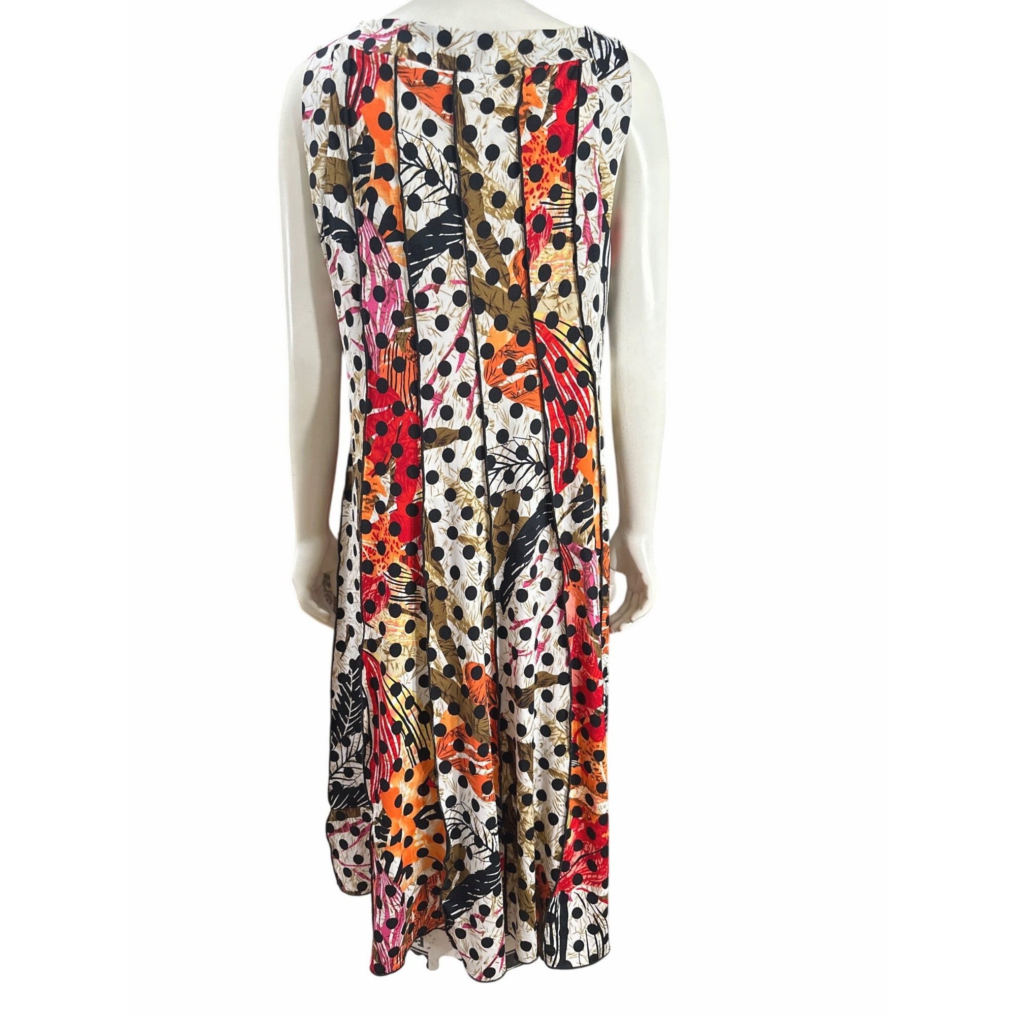 Other Voir Voir Size 14 Multicolor Polka Dot Patchwork Leaf Print Size XL / US 12-14 / IT 48-50 - 4 Thumbnail