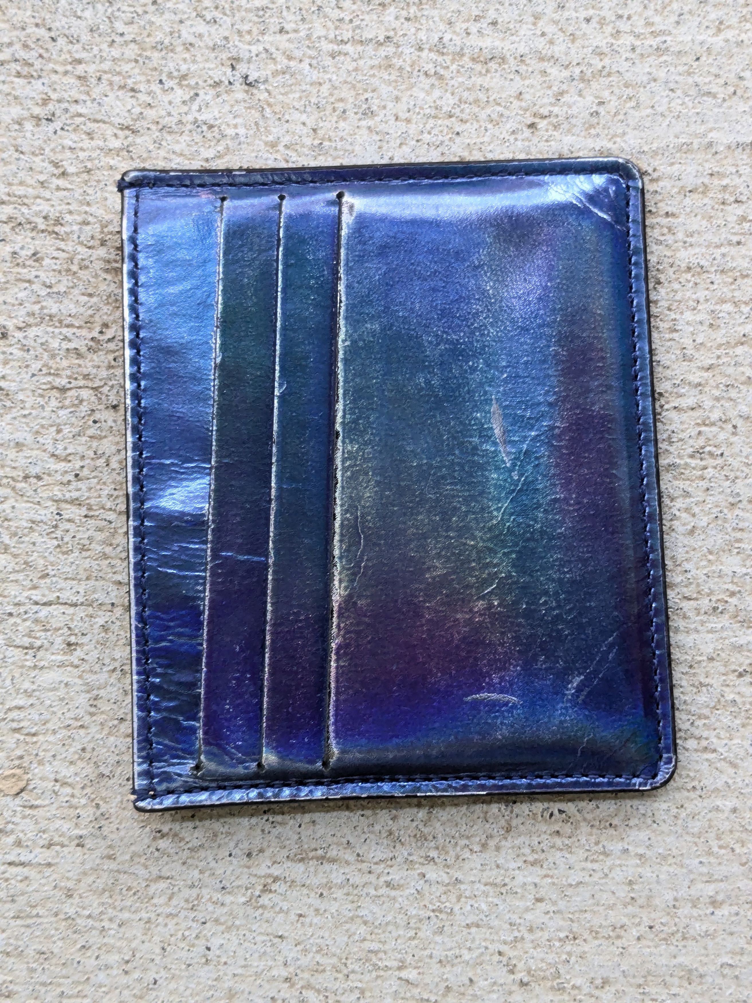 Maison Margiela Maison Margiela Cardholder Wallet Brown Blue Leather Slim Size ONE SIZE - 5 Thumbnail