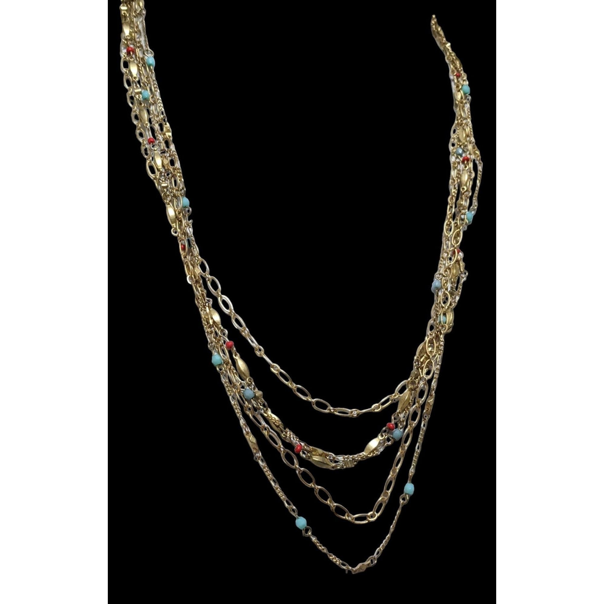Other Bohemian Multilayer Chain Beaded Necklace Size ONE SIZE - 5 Thumbnail
