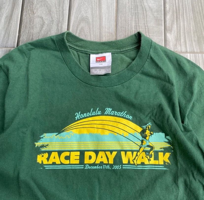 Nike × Vintage Vintage nike y2k honolulu marathon race day walk tee Size US XS / EU 42 / 0 - 2 Thumbnail