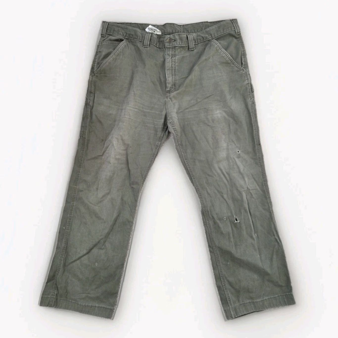 Carhartt Carhartt Pants Carpenter Relaxed Olive Green Cotton 40x30 Mens Workwear B324-ARG Straight Leg Size US 40 / EU 56 - 2 Thumbnail