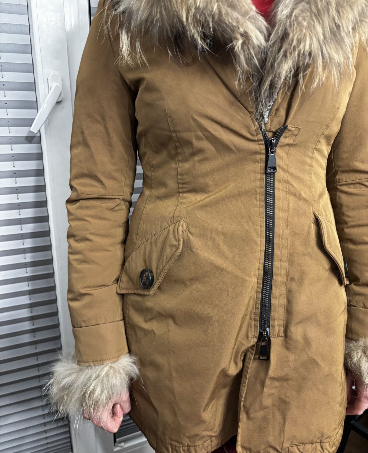 Moncler Moncler Chireis Fur-Trimmed Coat Jacket Womans Size 2 Size S / US 4 / IT 40 - 6 Thumbnail
