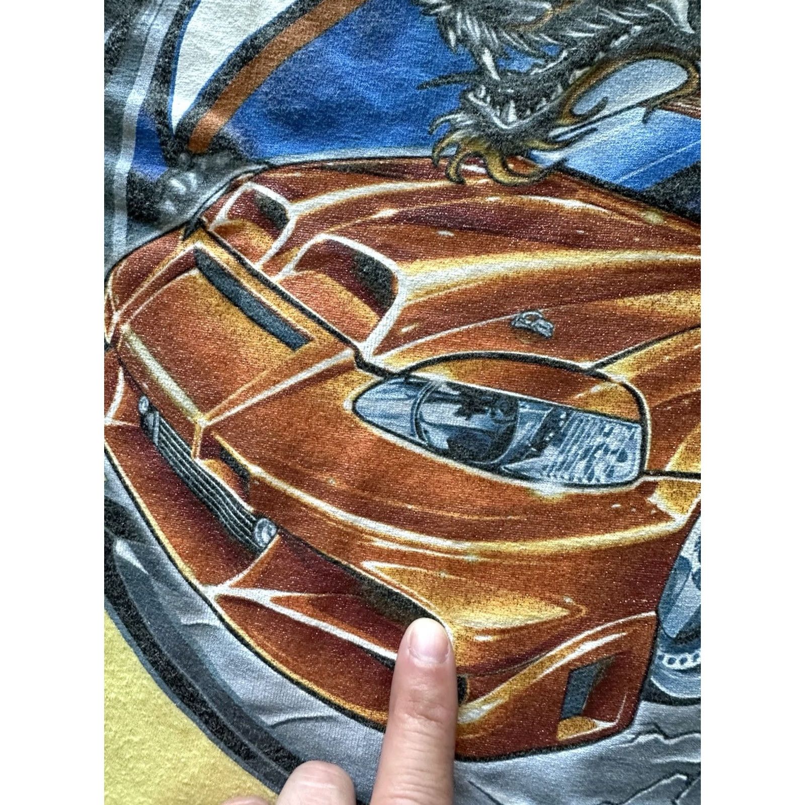 Vintage VINTAGE ODM Shirt Mens L Y2K Graphic Dragon Zum Speed Tank Car Grail JNCO Style T-Shirt Size US L / EU 52-54 / 3 - 3 Thumbnail