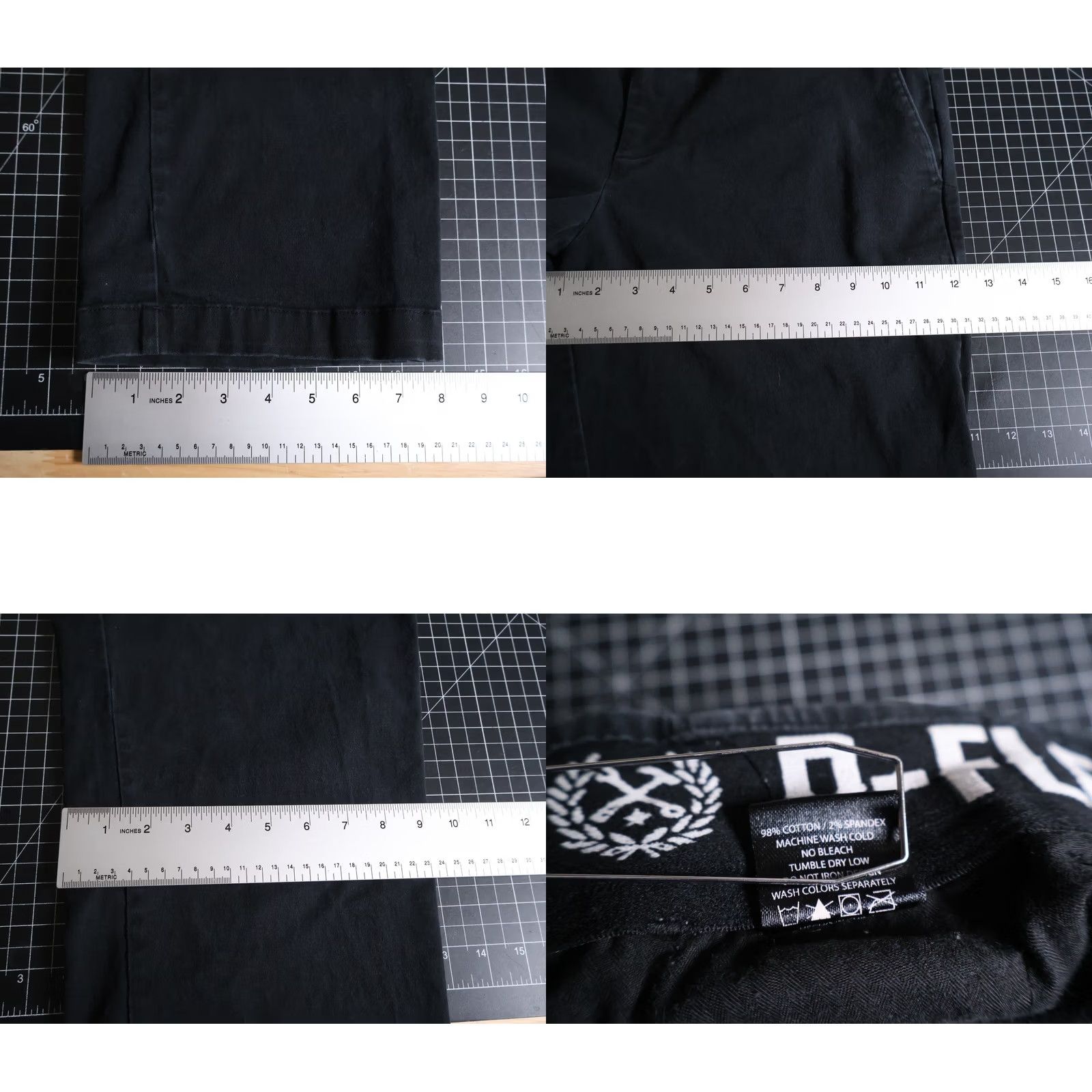 Vintage Dixxon Flannel D Flex Pants Men's 34 34 Black Elastic Waist Stretch Chino 90s Punk Retro Size US 35 - 8 Thumbnail