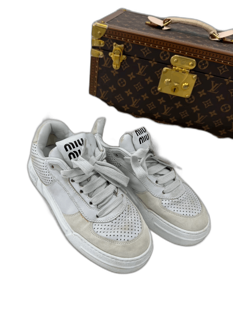 Prada Miu Miu Worn Sneakers Size 36.5 Size US 6 / IT 36 - 1 Thumbnail