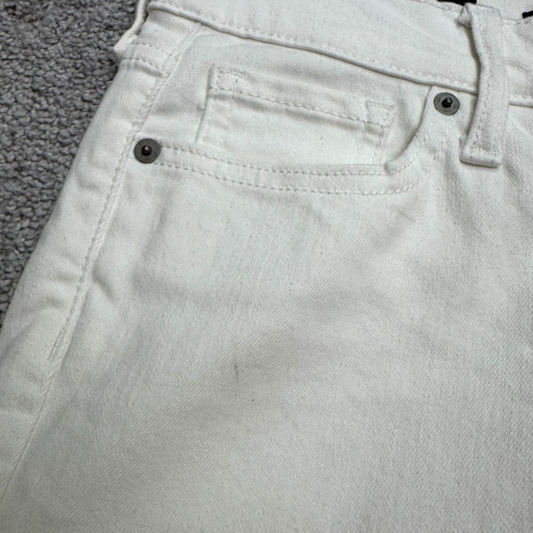 Vintage VINTAGE Banana Republic MR Skinny Denim Jeans Womens 27/4P White Mid Rise Cotton Stretch Size 40" / US 18 - 5 Thumbnail