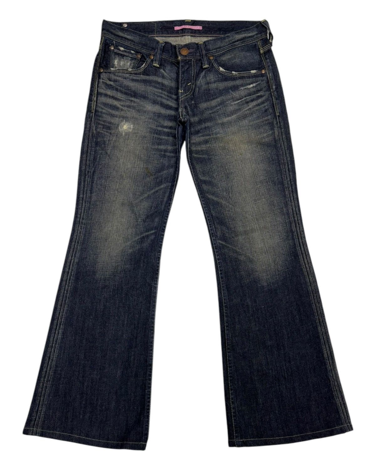 If Six Was Nine FLARE💥LEVIS LADY STYLE FLARED JEANS DISTRESSED DENIM Size 31" - 1 Thumbnail