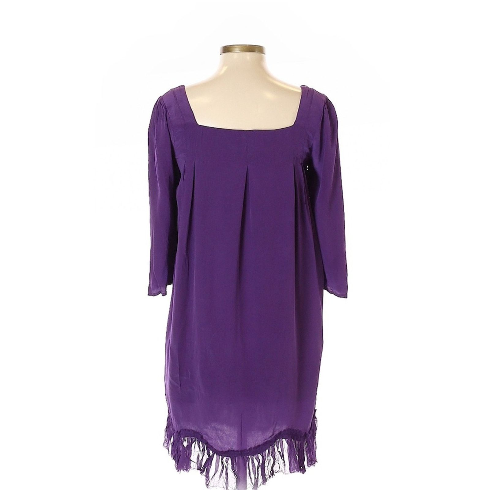 Other Madison Marcus Dark Purple Silk Shift Dress - Size Small Size S / US 4 / IT 40 - 2 Thumbnail