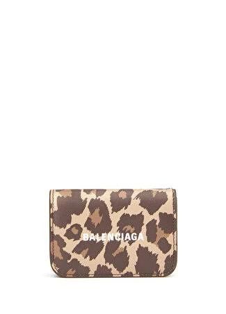 Balenciaga o1srvl11e1124 Size: OS / Cash Mini Wallet With Leopard Print Size ONE SIZE - 5 Thumbnail