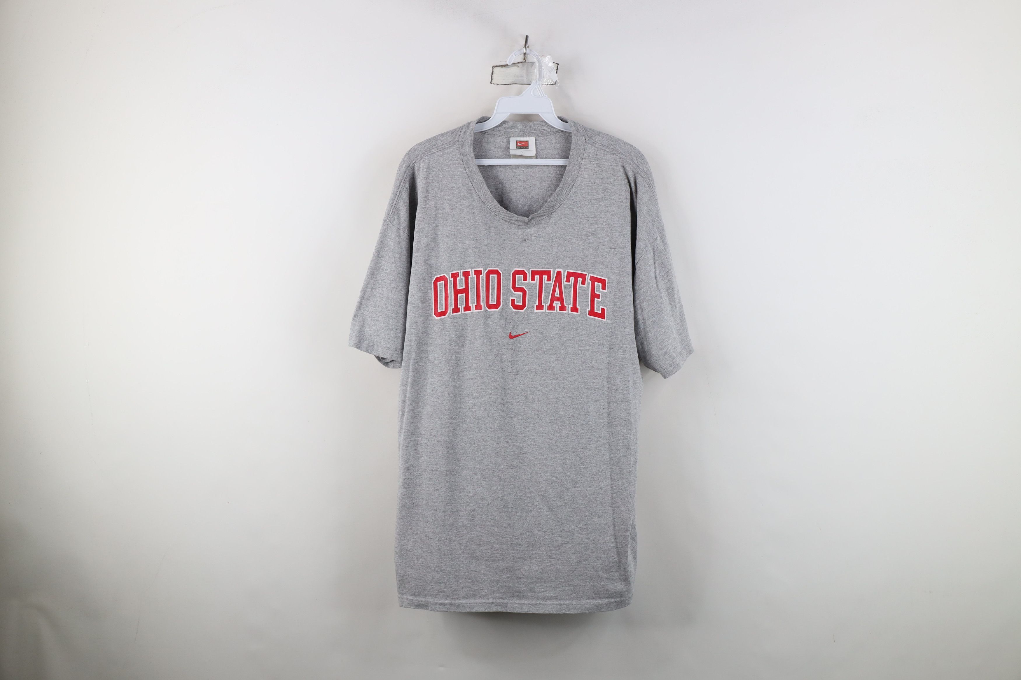 Nike Vintage Nike Swoosh Ohio State University T-Shirt Gray Size US L / EU 52-54 / 3 - 1 Thumbnail