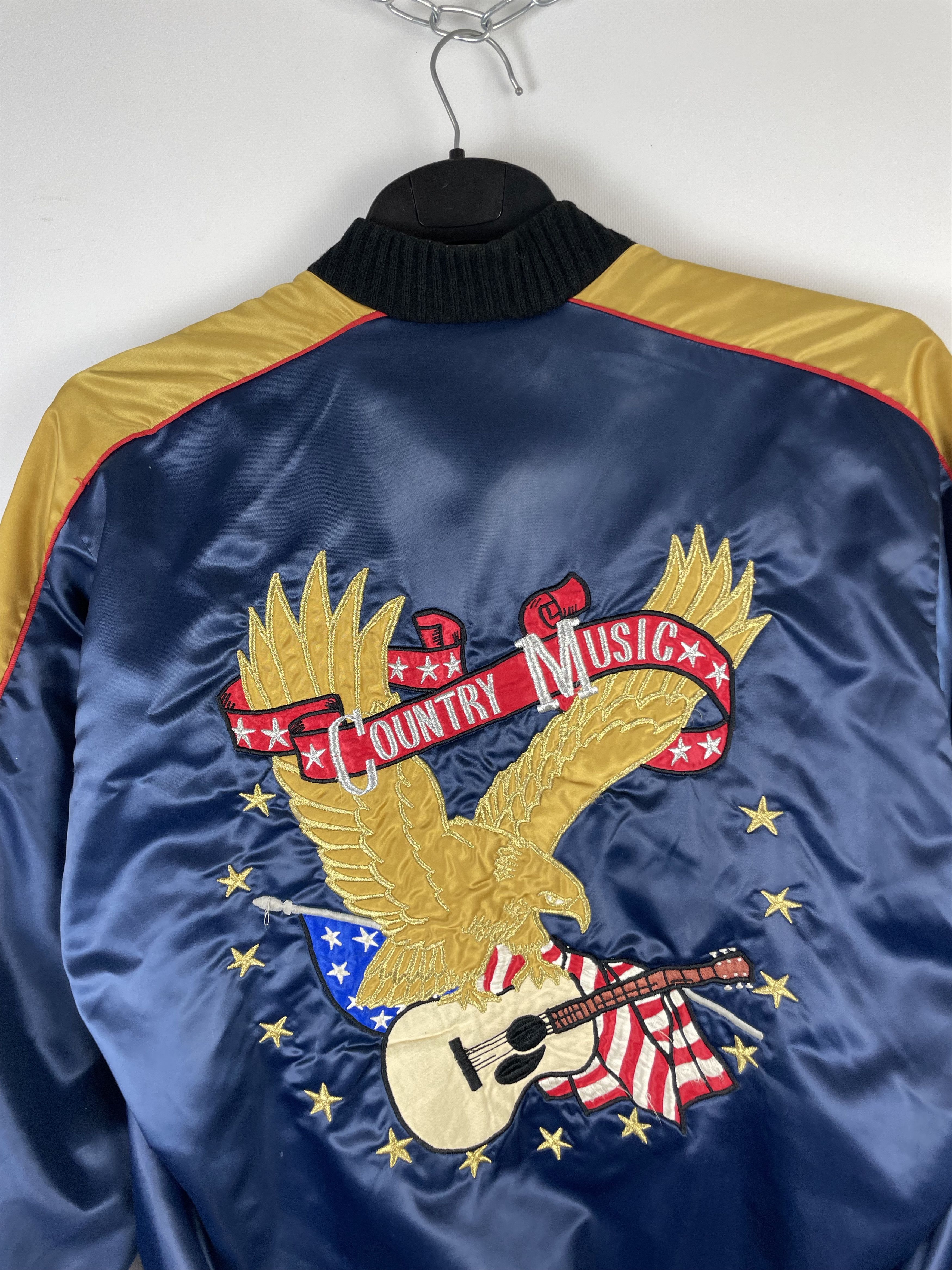 Vintage Vintage 80’s 90’s Country Music Satin Bomber Jacket Size US S / EU 44-46 / 1 - 9 Thumbnail