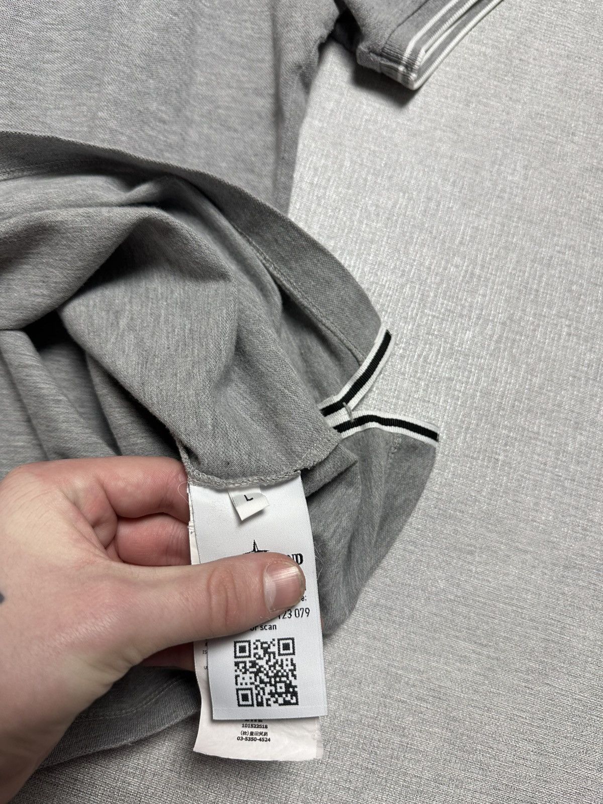 Luxury × Massimo Osti × Stone Island Stone Island Luxury Patch Program Polo shirt Gray Size US L / EU 52-54 / 3 - 9 Thumbnail