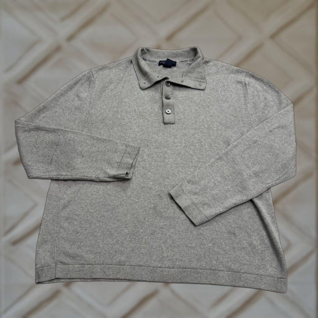 Banana Republic Banana Republic Silk Cashmere Pullover Sweater Mens XL Gray Elbowm Patches Size US XL / EU 56 / 4 - 1 Thumbnail