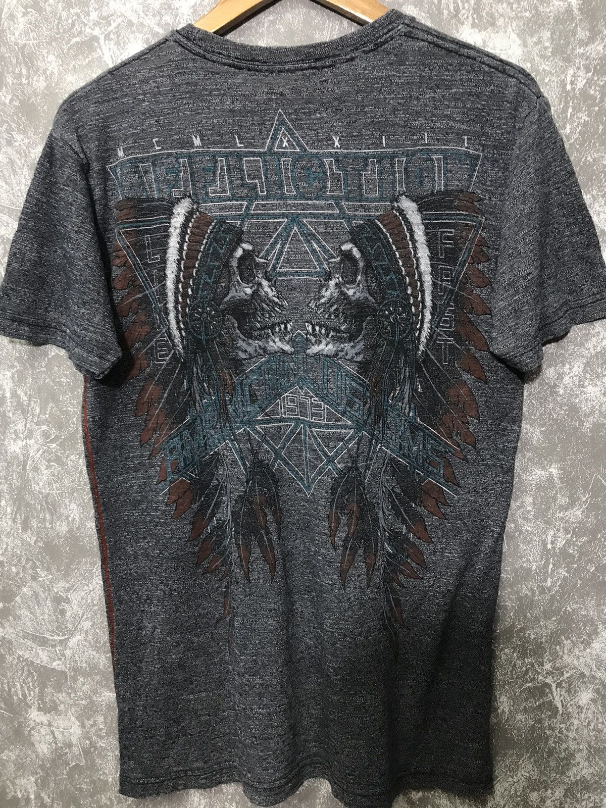 Affliction × Ed Hardy × Southpole Affliction Skull Y2K Graphic Tee Size US M / EU 48-50 / 2 - 2 Thumbnail