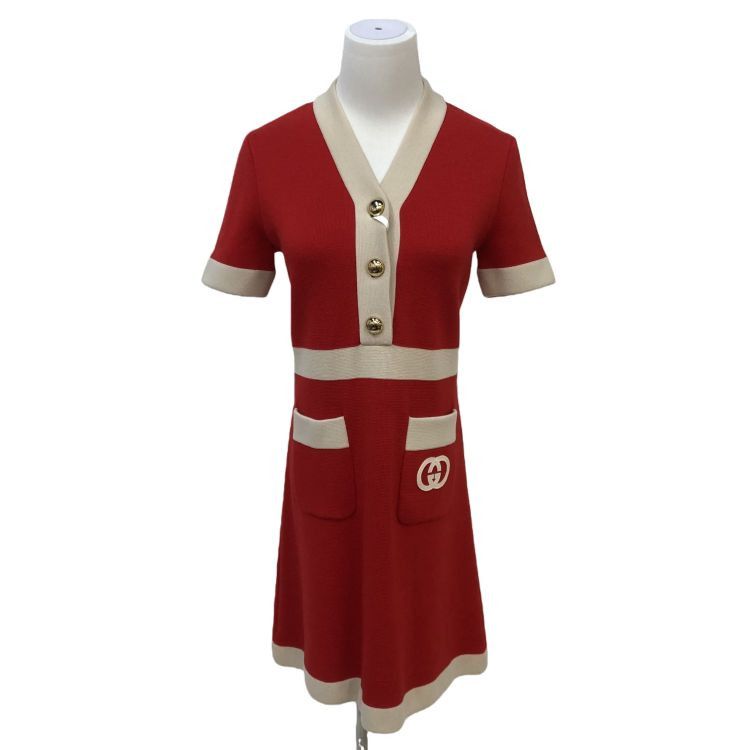 Gucci Gucci Colorblock Knit Mini Dress Size XS Size XS / US 0-2 / IT 36-38 - 1 Thumbnail