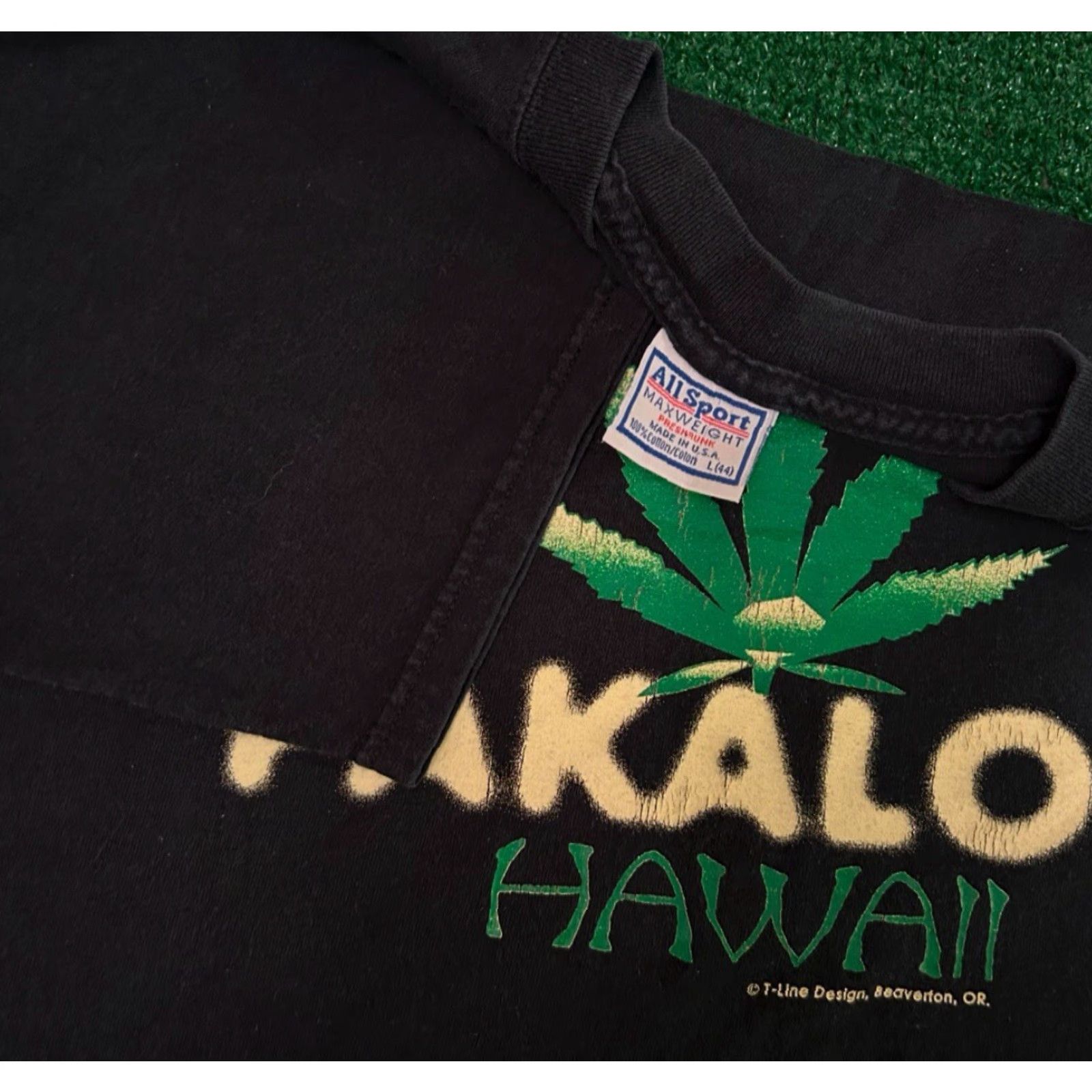 Vintage VINTAGE 90s Hawaii Weed 420 Pakalolo VTG Shirt Mens Large Black 1990s Hip Hop Grunge Skater Hawaii Shirt Mens Size US L / EU 52-54 / 3 - 2 Thumbnail