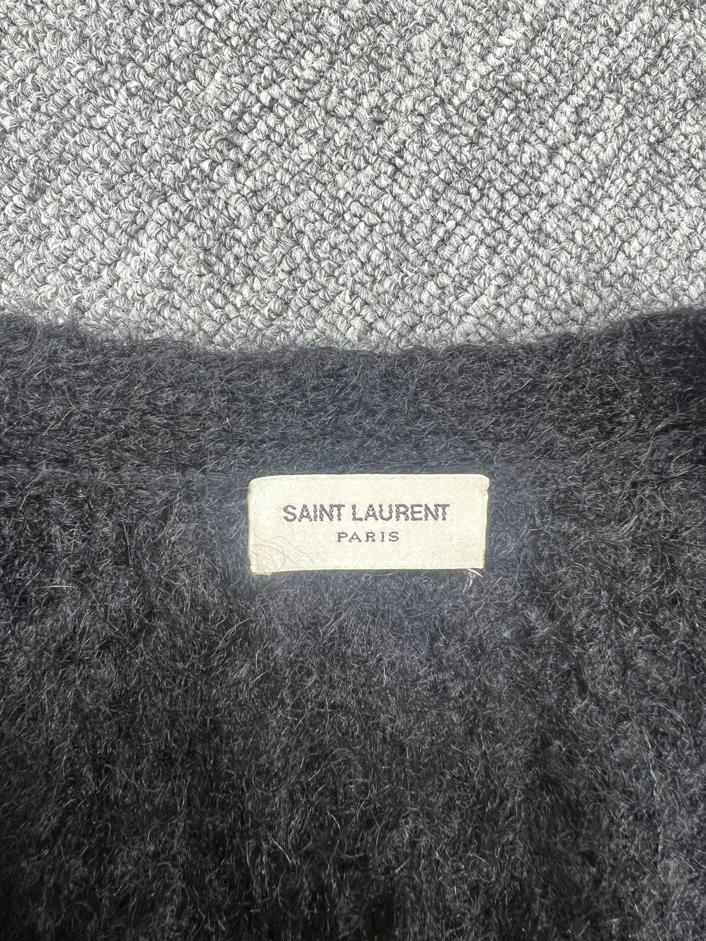 Saint Laurent Paris SLP 13fw Black Feather Texture Oversized Cardigan S Size US S / EU 44-46 / 1 - 3 Thumbnail