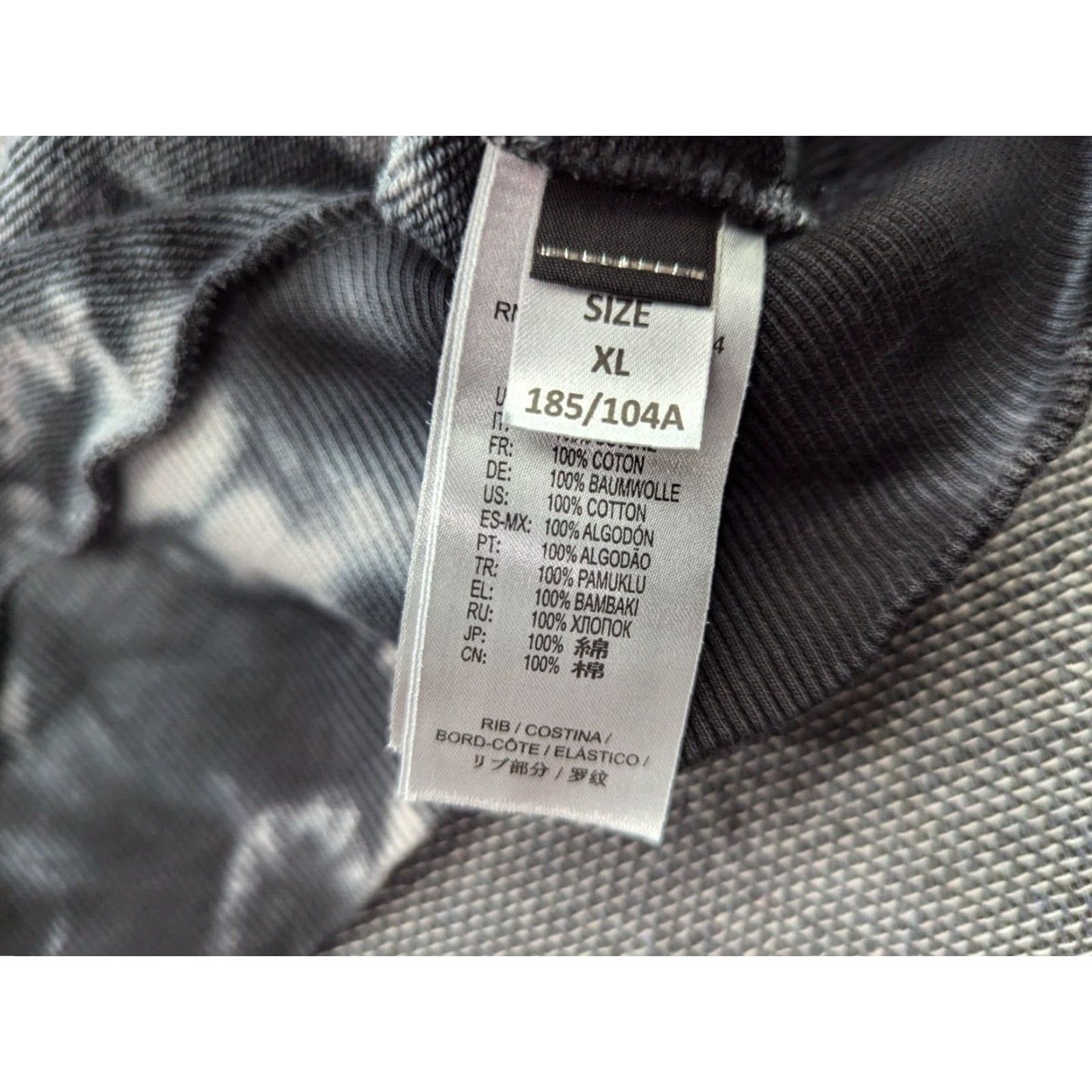 Diesel DIESEL Alby Y Mens Hoodie XL Tie-Die Skull Skeleton Black Gray Graphic Print Pullover Hooded Sweatshirt Mens XL Difficulty: 0 Size US XL / EU 56 / 4 - 6 Thumbnail