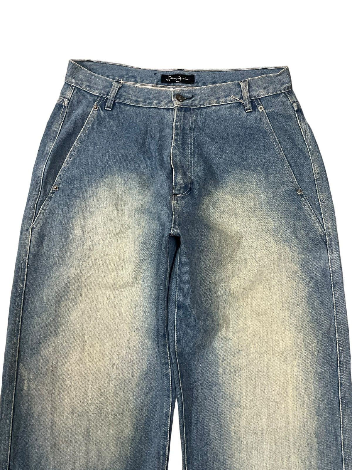 Sean John Vintage Y2K Sean John Distressed Mud Wash Baggy Barrel Jeans Size US 34 / EU 50 - 5 Thumbnail