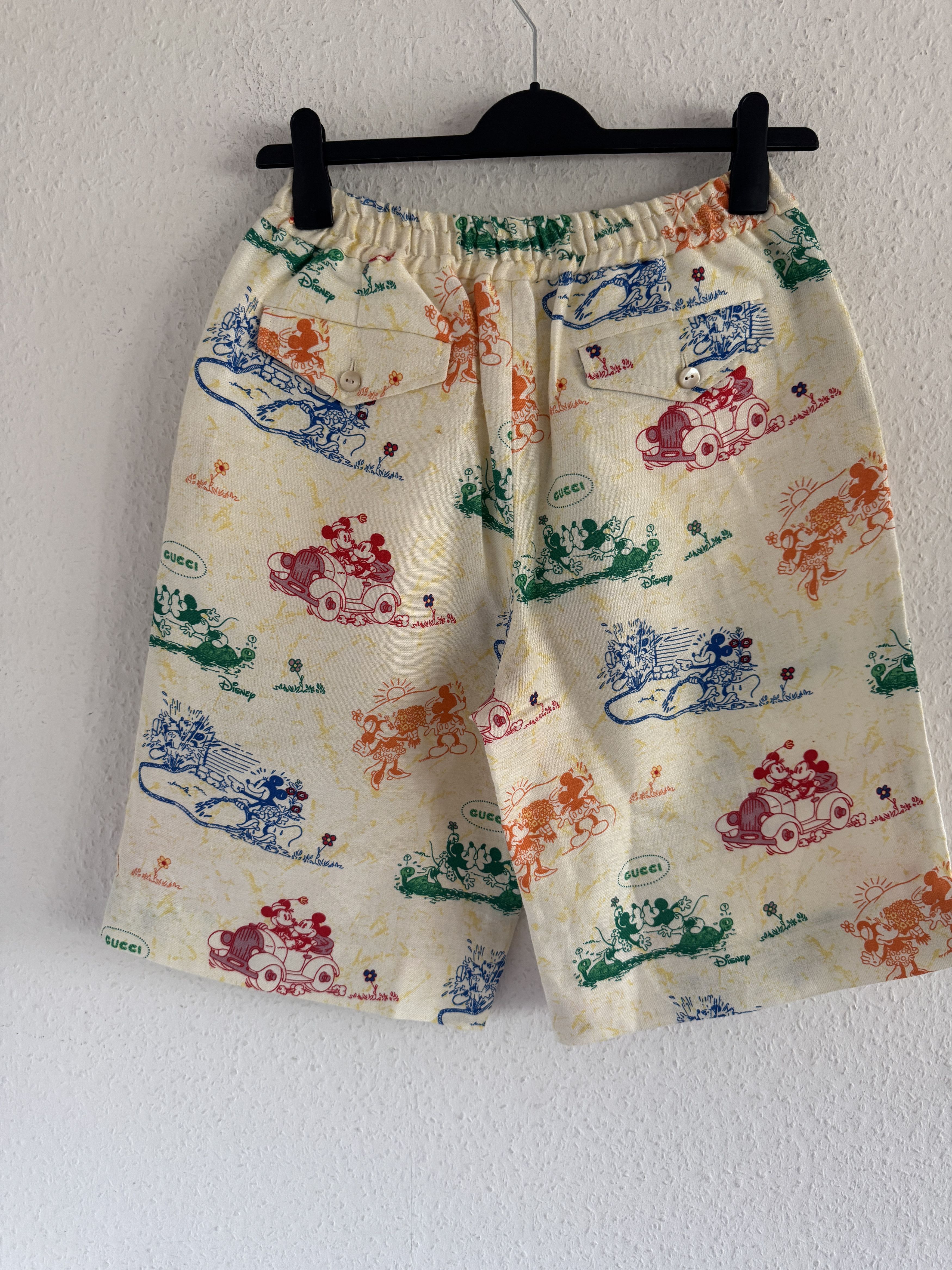 Disney × Gucci Linen Mickey Shorts Size US 30 / EU 46 - 12 Thumbnail