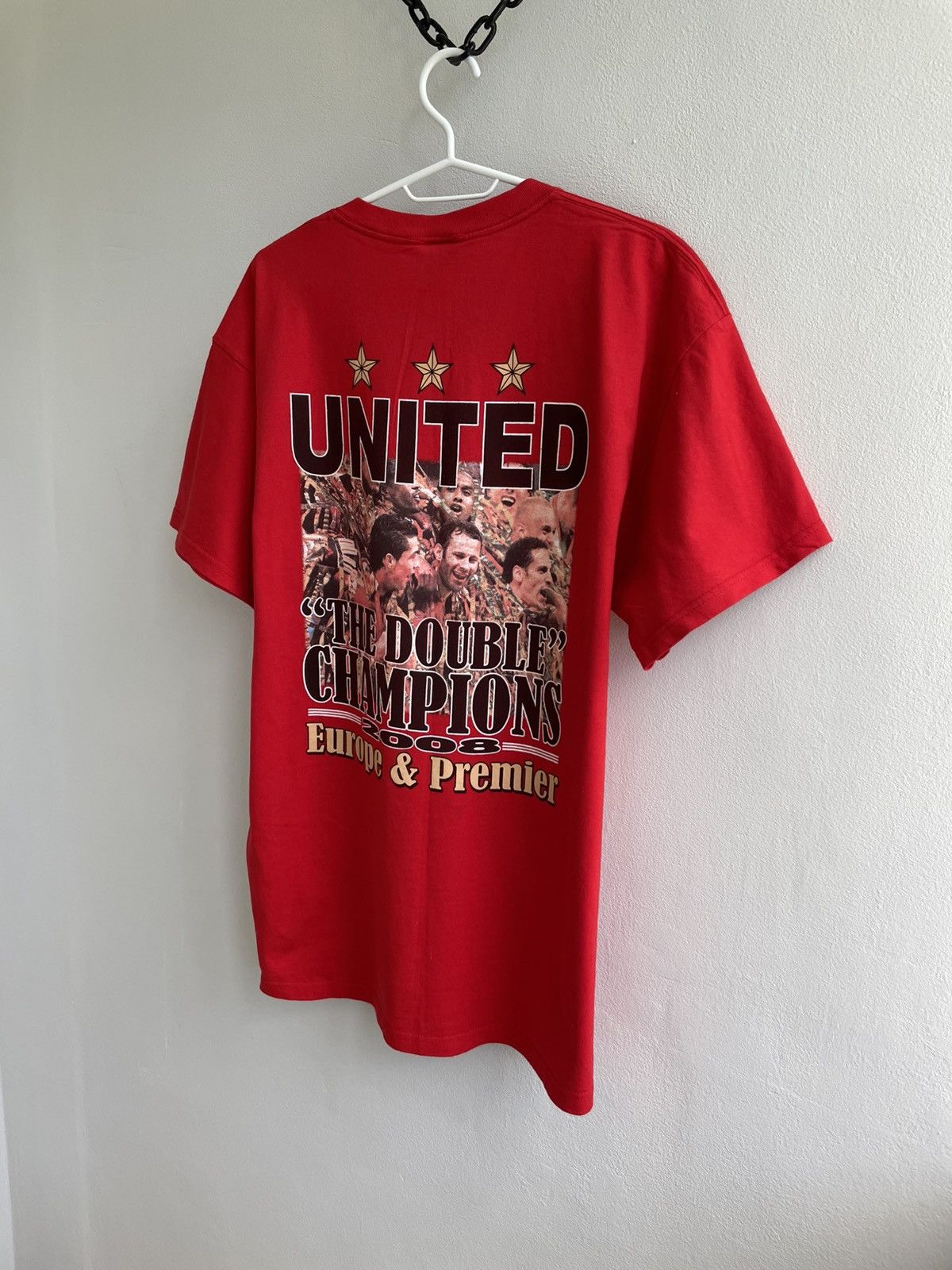 Vintage Manchester United 2007 2008 Fan Merchandise Red T Shirt Tee Size US XL / EU 56 / 4 - 12 Thumbnail
