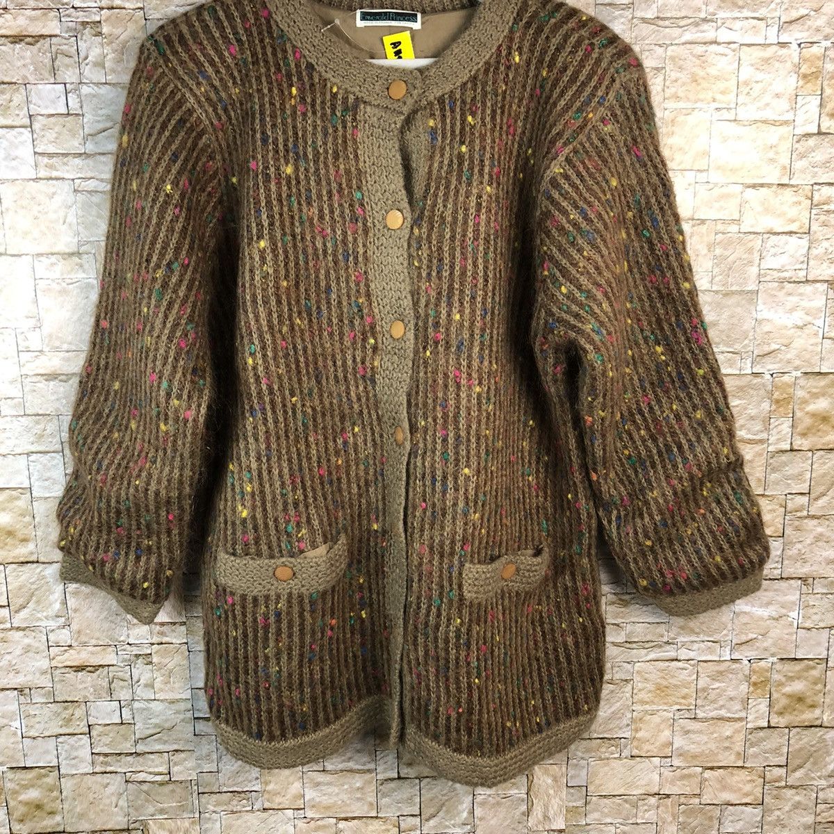 Japanese Brand Emerald Princess Brown Cardigan Knitwear #A1186 Size L / US 10 / IT 46 - 3 Thumbnail