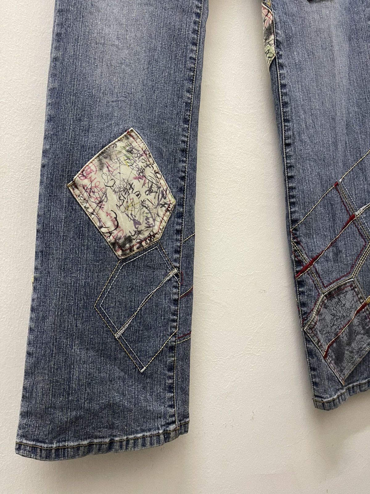 Japanese Brand Rare Vintage ROMABLUE Multi-Pockets Flare Bootcut Fancy Size US 29 - 3 Thumbnail