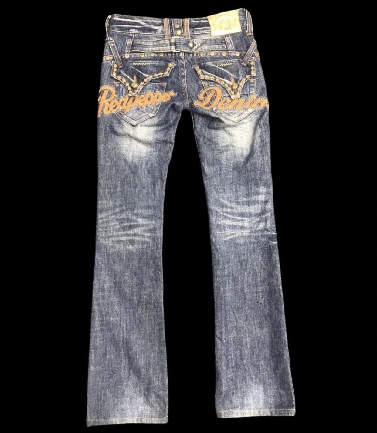 Japanese Brand The Red Pepper Flare Denim Size 27" / US 4 / IT 40 - 1 Thumbnail