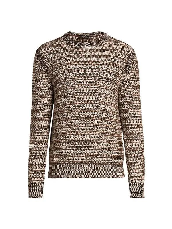 Loro Piana o1w1db10724 Mancora Crew Neck Cashmere Sweater in Multicolor Size US S / EU 44-46 / 1 - 1 Thumbnail