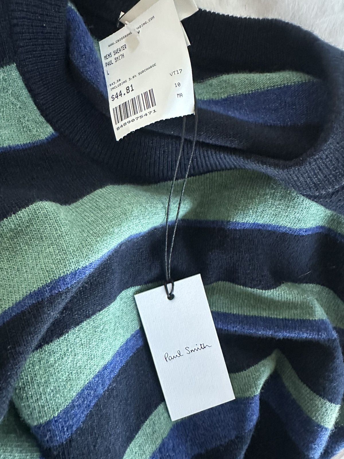 Paul Smith Paul Smith Lightweight Lambswool Sweater - Large - NWT Size US L / EU 52-54 / 3 - 5 Thumbnail