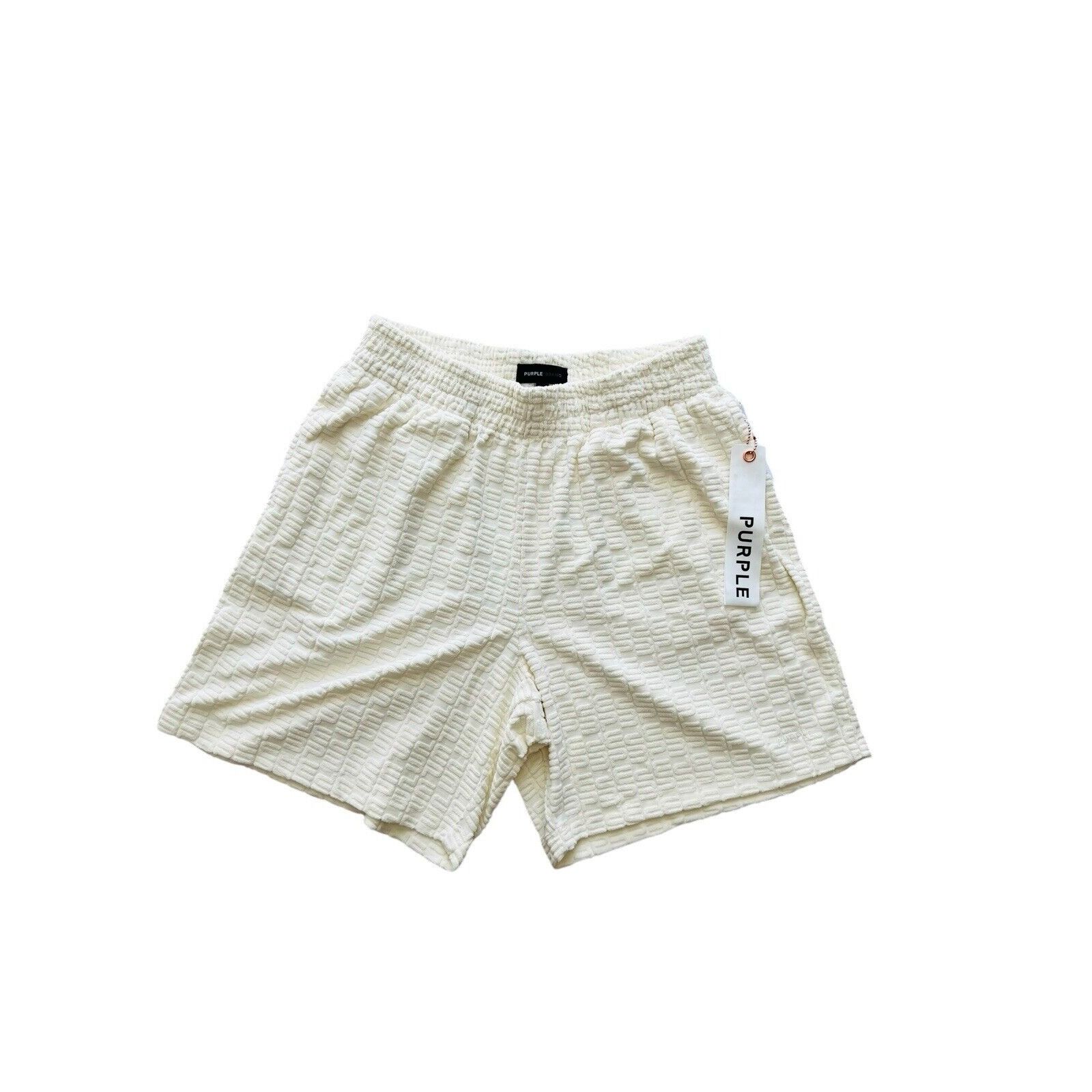 Purple × Purple Brand Purple Brand Jeans Mens Slim Terry Shorts Cream $195 Size L Size US 34 / EU 50 - 1 Thumbnail