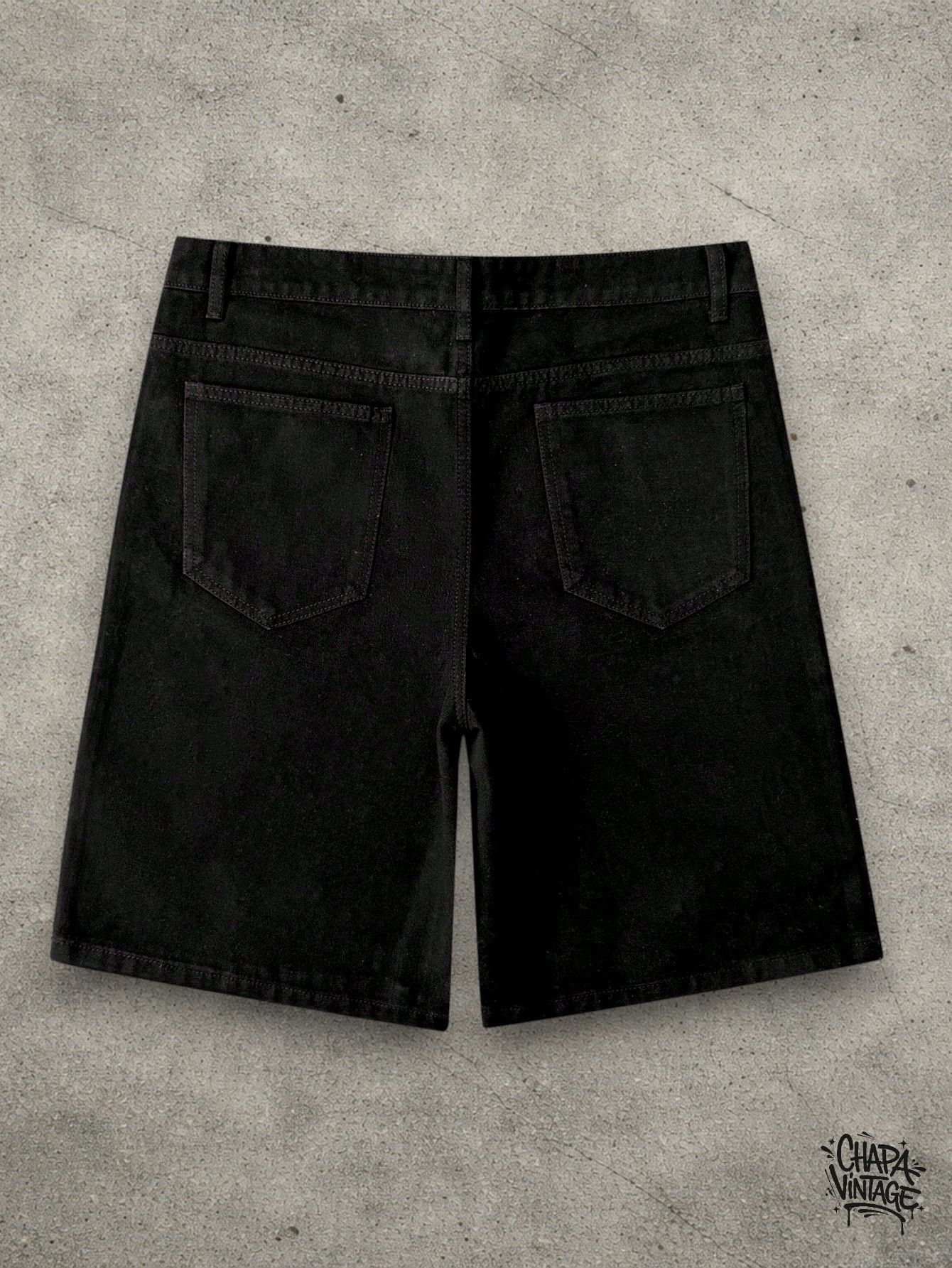 Vintage Denim black shorts diamonds Size US 34 / EU 50 - 4 Thumbnail