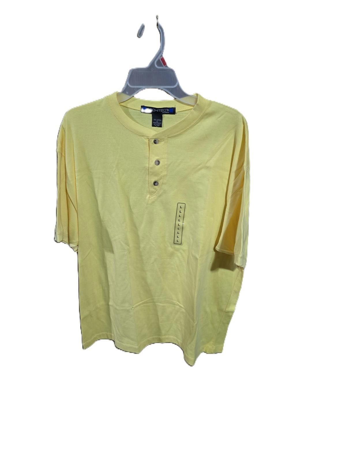 Architect Architect Yellow Henley Top Short Sleeve NWT Mens Size Large Size US L / EU 52-54 / 3 - 1 Thumbnail