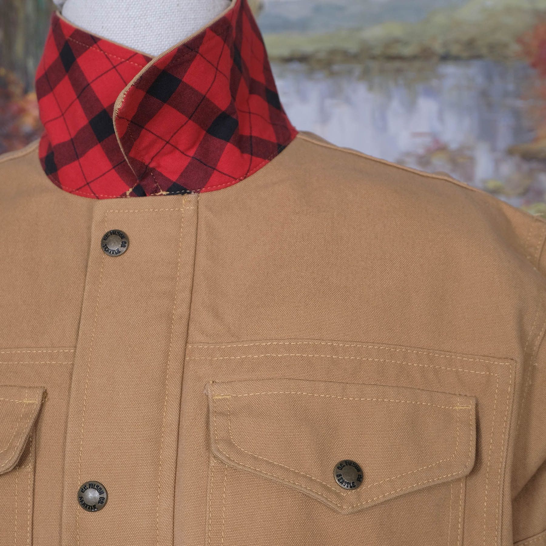 Filson Filson, tan wax cotton jacket, size L, Tin Coat Barn Jacket Size US L / EU 52-54 / 3 - 2 Thumbnail