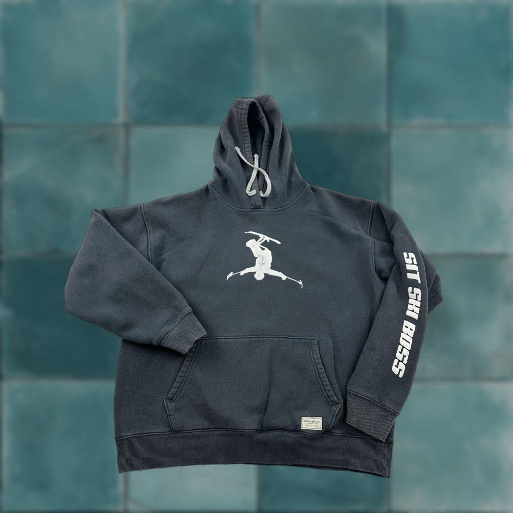 Eddie Bauer VINTAGE Eddie Bauer Hoodie Mens Large Gray Trevor Kennison Sit Ski Boss Size US L / EU 52-54 / 3 - 1 Thumbnail
