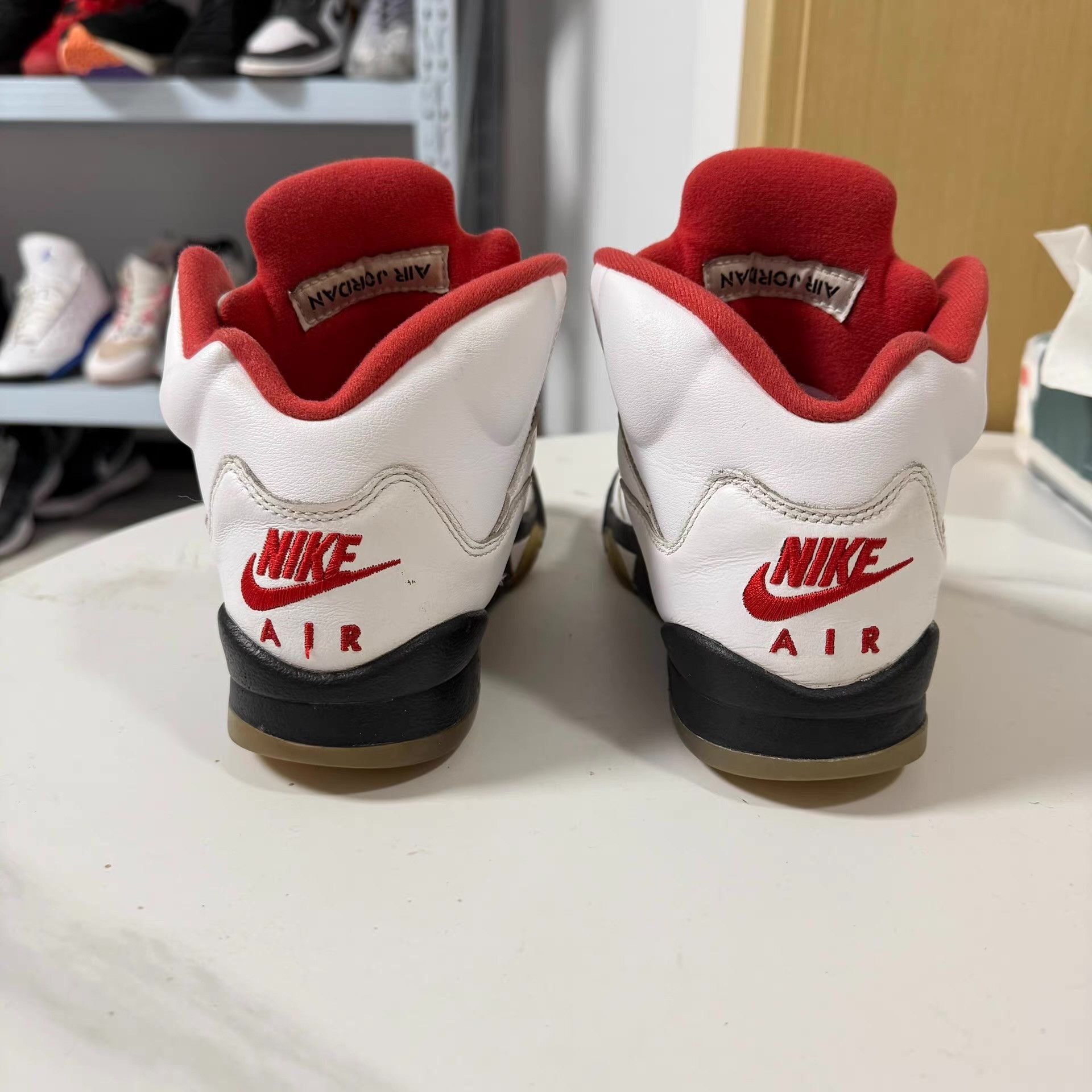 Nike Air Jordan 5 Retro Raging Bull Red, vintage, breathable Q10 Size US 5 / EU 37 - 3 Thumbnail