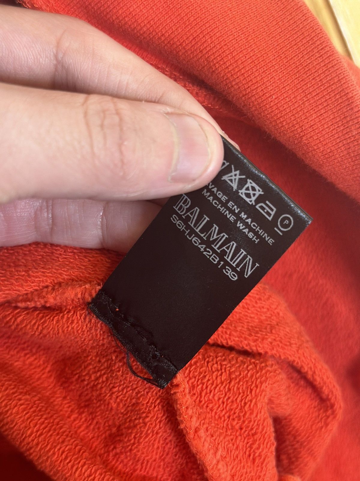 Balmain Red Pullover Zip Hoodie Size US L / EU 52-54 / 3 - 8 Thumbnail